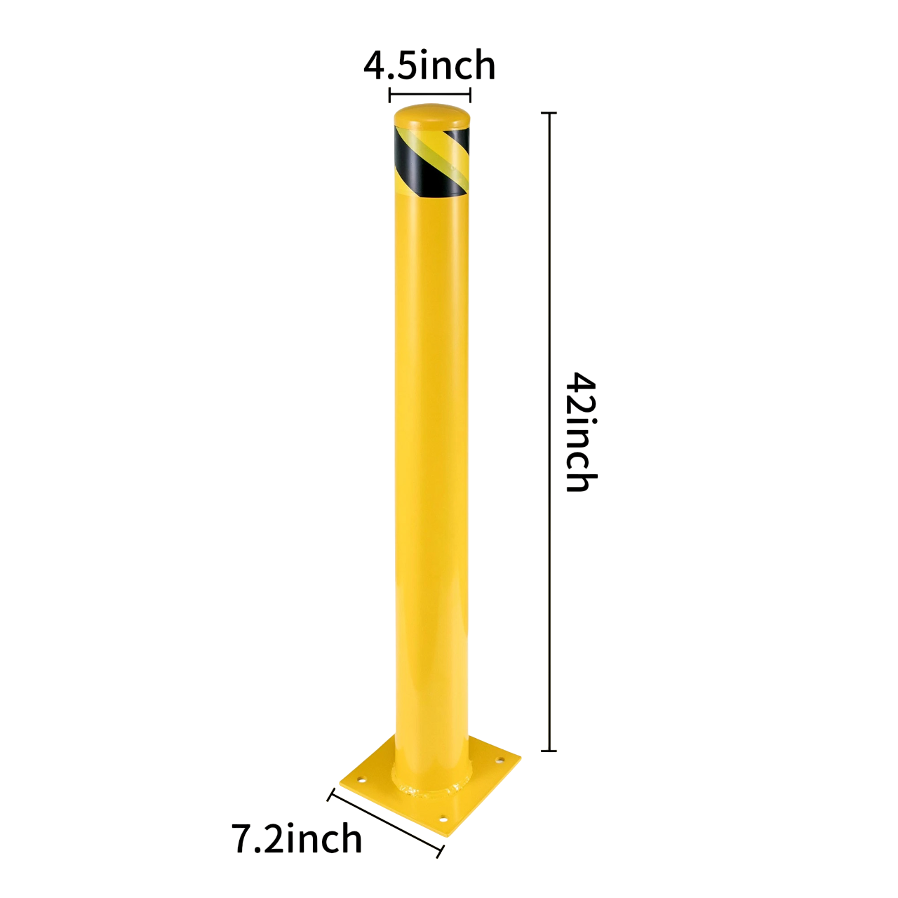 2 Pack Standard Safety Bollard – 4.5 Diam., Fixed